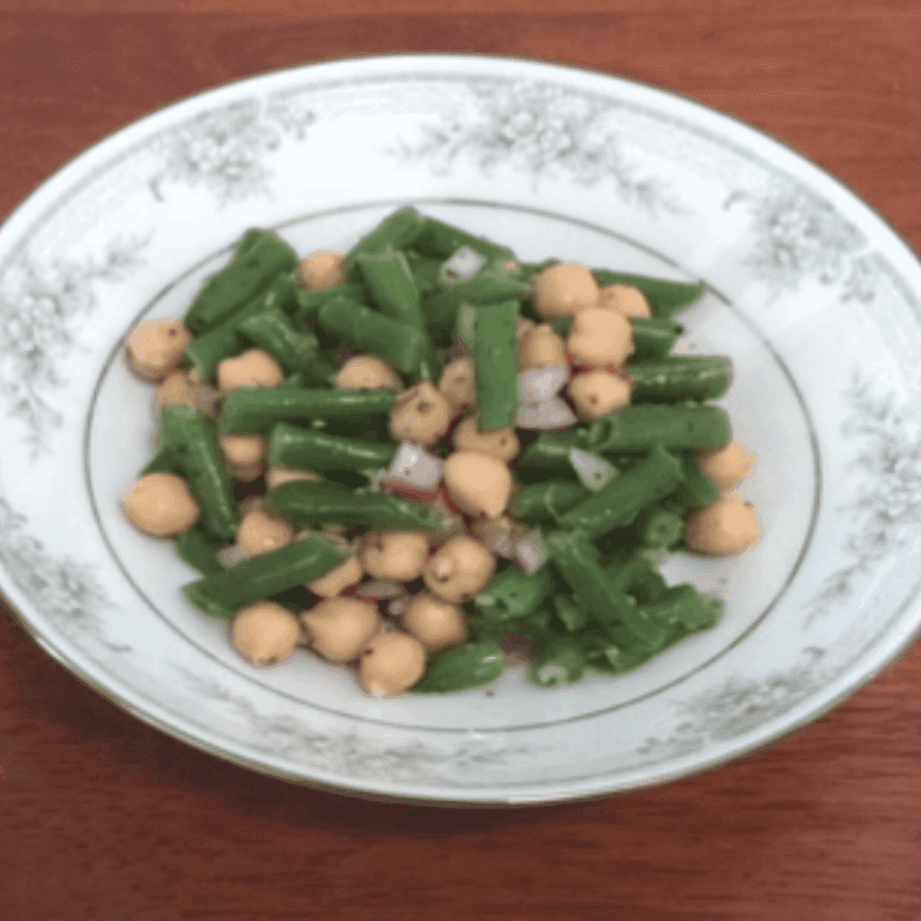 Green Bean and Garbanzo Bean Salad