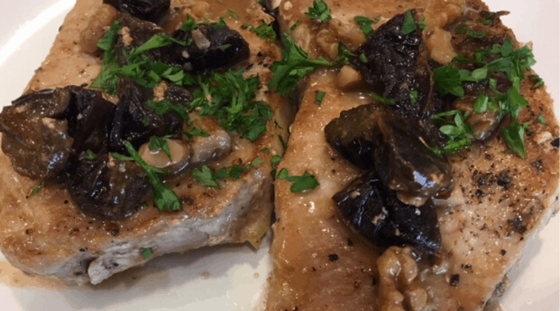 Pork Medallions with Dried Plums and Walnuts