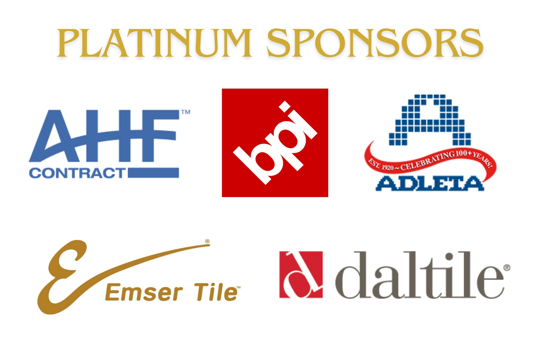 Platinum Sponsor Logos