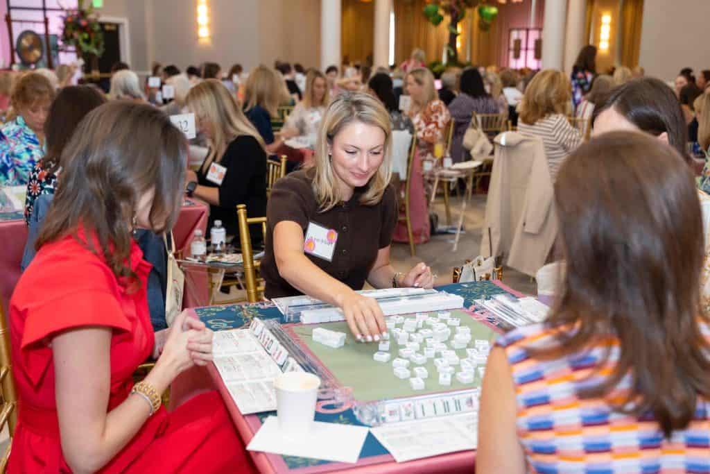 Women playing mahjong
