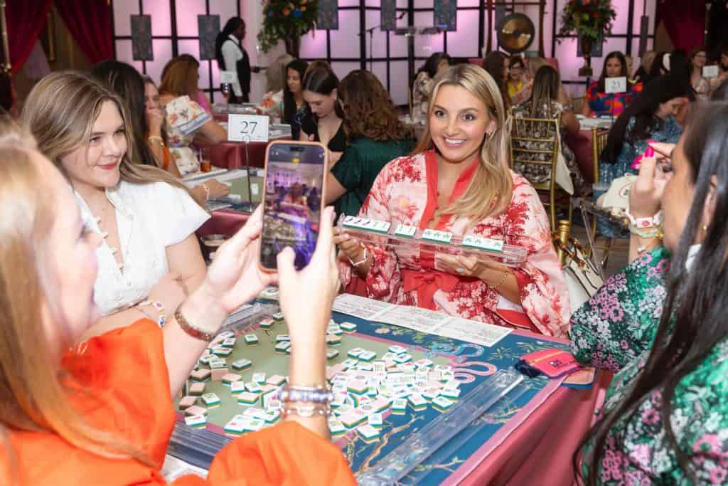 Women playing mahjong