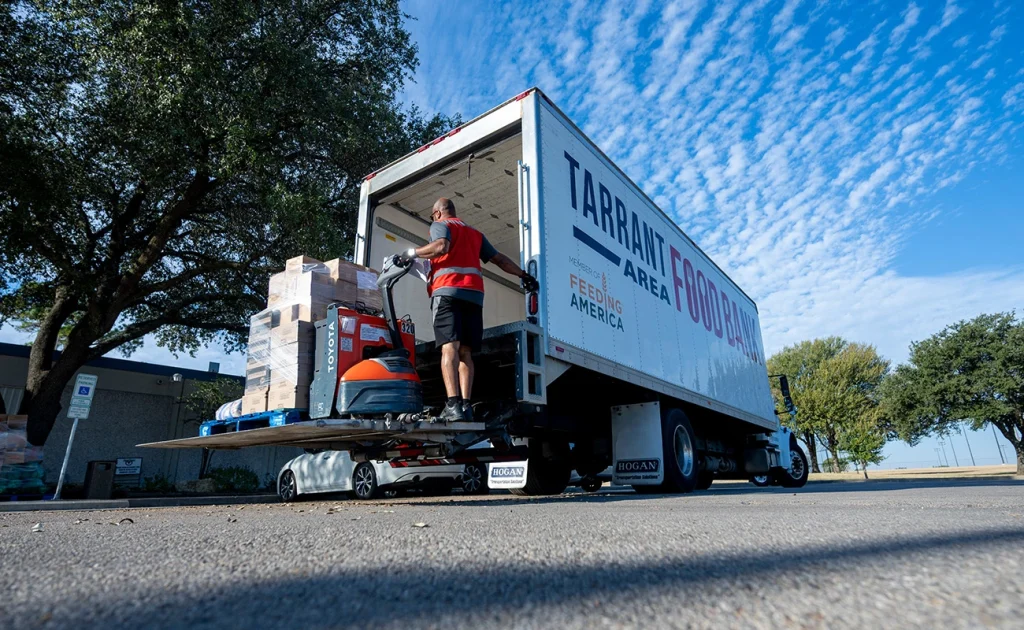 TAFB truck unloading food